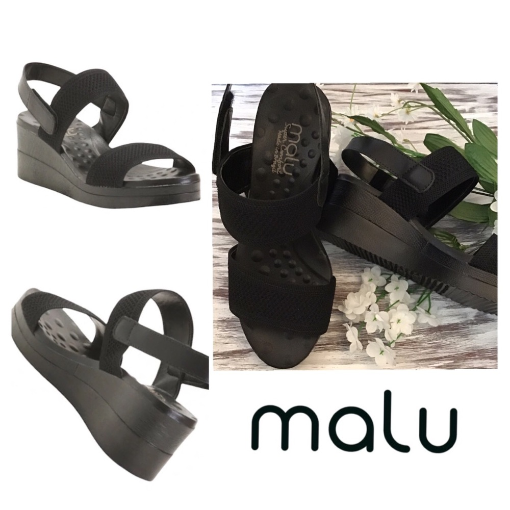 Malu Double Band Comfort Wedges